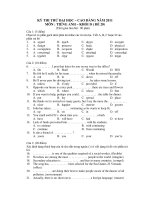 KỲ THI THỬ ĐẠI HỌC – CAO ĐẲNG NĂM 2011 MÔN : TIẾNG ANH – KHỐI D ( ĐỀ 20) ppsx