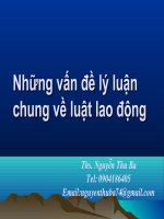 lý luận chung về luật lao động