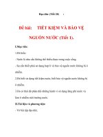 Đạo đức: Đề bài: TIẾT KIỆM VÀ BẢO VỆ NGUỒN NƯỚC (Phần 1). potx