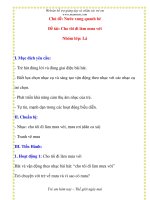 Giáo án chương trình mới: Lớp lá Chủ đề: Nước xung quanh bé pot