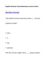 English Grammar Tests-Elementary Level''''s archiveChit Chat: In the train pptx
