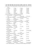 KỲ THI THỬ ĐH- CĐ NĂM 2011 MÔN ANH VĂN – ĐỀ 014 pot