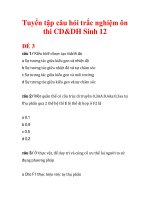 Tuyển tập câu hỏi trắc nghiệm ôn thi CD&DH Sinh 12 ĐỀ 3 pptx