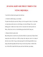 25 SÁNG KIẾN ĐỂ PHÁT TRIỂN TÀI NĂNG HỘI HỌA pps