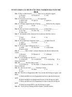 TUYỂN CHỌN CÁC ĐỀ ÔN TÂP TRẮC NGHIỆM BÁO TUỔI TRẺ ĐỀ 01 pdf