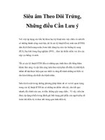 Siêu âm Theo Dõi Trứng, Những điều Cần Lưu ý pps