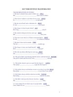 KEY WORD SENTENCE TRANSFORMATION docx