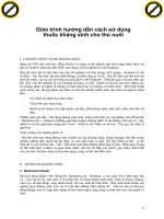 Giáo trình hướng dẫn cách sử dụng thuốc kháng sinh cho thú nuôi phần 1 pot