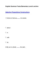 English Grammar Tests-Elementary Level''''s archiveAdjective Prepositions Constructions pptx