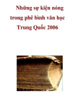 Những sự kiện nóng trong phê bình văn học Trung Quốc 2006 pot