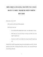 BIỂU HIỆN LÂM SÀNG, NGUYÊN TẮC CHẨN ĐOÁN VÀ ĐIỀU TRỊ BỆNH NHÂN NHIỄM HIV/AIDS pptx