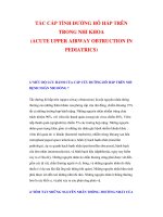 TẮC CẤP TÍNH ĐƯỜNG HÔ HẤP TRÊN TRONG NHI KHOA docx