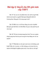 Bài tập lý thuyết cho HS giỏi sinh cấp THPT_3 pdf