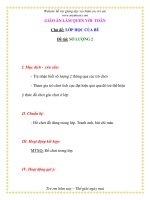 Giáo án chương trình đổi mới Đề tài: SỐ LƯỢNG 2 doc