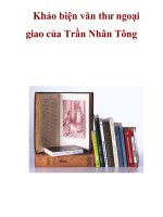 Khảo biện văn thư ngoại giao của Trần Nhân Tông ppsx