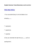 English Grammar Tests-Elementary Level''''s archiveWhite Water Rafting docx