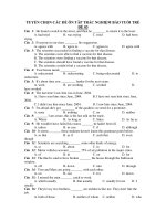 TUYỂN CHỌN CÁC ĐỀ ÔN TÂP TRẮC NGHIỆM BÁO TUỔI TRẺ ĐỀ 03 ppt