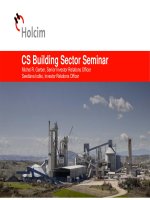 holcim CS building sector seminar michel r gerber senior investor relations officer swetlana iodko investor relations officer