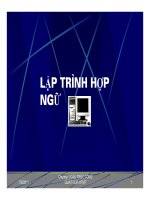 Cấu trúc máy tính và lập trình Assembly : CẤU TRÚC TỔNG QUÁT CỦA HTMT part 1 doc