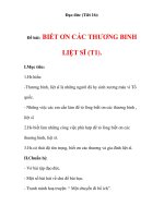 Đạo đức (Tiêt 16): Đề bài: BIẾT ƠN CÁC THƯƠNG BINH LIỆT SĨ (T1). potx
