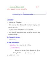 Giáo án đại số lớp 6 - Tiết 46 CỘNG HAI SỐ NGUYÊN KHÁC DẤU potx