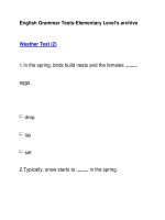 English Grammar Tests-Elementary Level''''s archiveWeather Test (2) potx