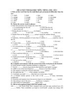 ĐỀ LUYỆN THI ĐẠI HỌC MÔN: TIẾNG ANH - SỐ 2 pot