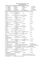 ĐỀ LUYỆN THI ĐẠI HỌC – SỐ 16 MÔN: TIẾNG ANH potx