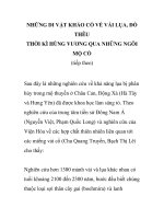 NHỮNG DI VẬT KHẢO CỔ VỀ VẢI LỤA, ĐỒ THÊU THỜI KÌ HÙNG VƯƠNG QUA NHỮNG NGÔI MỘ CỔ - PHẦN 2 pot