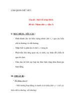 Giáo án chương trình đổi mới LÀM QUEN CHỮ VIẾT :Chủ đề : MộT Số LOạI HOA Đề tài : Nhóm chữ v, r potx