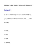 Business English Lesson – Advanced Level''''s archiveFailing in IT pps