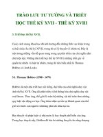 TRÀO LƯU TƯ TƯỞNG VÀ TRIẾT HỌC THẾ KỶ XVII_2 pptx