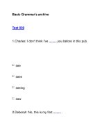 Basic Grammar''''s archiveTest 039 pot