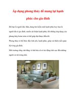 Áp dụng phong thủy để mang lại hạnh phúc cho gia đình pps