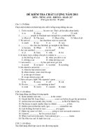 ĐỀ KIỂM TRA CHẤT LƯỢNG NĂM 2011 MÔN : TIẾNG ANH KHỐI D - Mã đề: 227 ppt