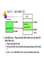 Bài giảng hệ điều hành : BỘ NHỚ ẢO part 1 ppsx