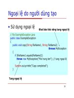 Lập trình Java cơ bản : Xử lý ngoại lệ part 6 ppt