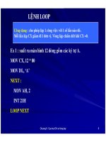 Cấu trúc máy tính và lập trình Assembly : Cấu trúc điều khiển và Vòng lặp part 2 pot