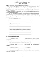 ĐỀ ÔN THI TN NĂM 2011 – ĐỀ 13 MÔN: TIẾNG ANH potx