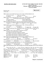 ĐỀ THI THỬ TỐT NGHIỆP NĂM HỌC 2010-2011 Môn thi : Tiếng Anh - TRƯỜNG THPT HÀM LONG doc