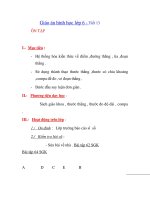 Giáo án hình học lớp 6 - Tiết 13 ÔN TẬP ppsx