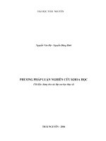 PHƯƠNG PHÁP LUẬN NGHIÊN CỨU KHOA HỌC PHẦN 1 pptx