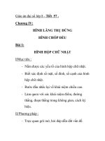 Giáo án đại số lớp 8 - Tiết 57 HÌNH HỘP CHỮ NHẬT pptx