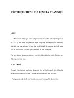 CÁC TRIỆU CHỨNG CỦA BỆNH LÝ THẬN NIỆU pptx