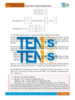 TOÁN CAO CẤP THI CAO HỌC KHỐI NGÀNH KINH TẾ ĐỀ 1 ppt