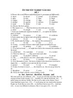 ÔN THI TỐT NGHIỆP NĂM 2011 ĐỀ I pot