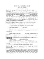 ĐỀ ÔN THI TN NĂM 2011 – ĐỀ 24 MÔN: TIẾNG ANH pot