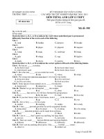 KỲ THI KHẢO SÁT CHẤT LƯỢNG CÁC MÔN THI TỐT NGHIỆP NĂM HỌC 2010- 2011 MÔN TIẾNG ANH LỚP 12( Mã đề: 508) docx
