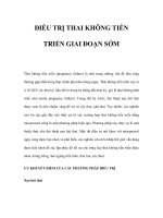 ĐIỀU TRỊ THAI KHÔNG TIẾN TRIỂN GIAI ĐOẠN SỚM pot