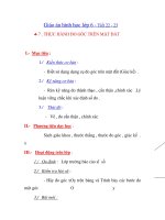 Giáo án hình học lớp 6 - Tiết 22 . THỰC HÀNH ĐO GÓC TRÊN MẶT ĐẤT pps